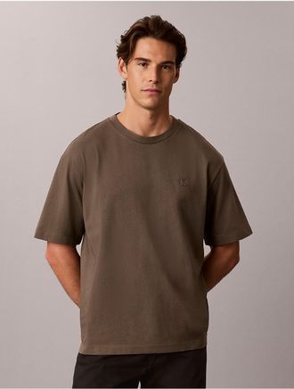 Calvin Klein Jeans Calvin Klein Mens Tonal Monogram Relaxed T-Shirt - Grey - 2XL