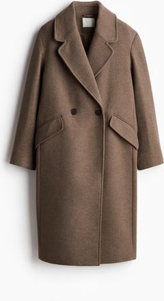 H&M Zweireihiger Mantel - Brown