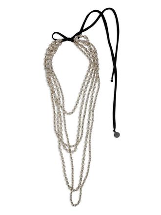 Maria Calderara beaded layered necklace - Neutrals