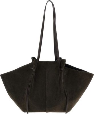 Yuzefi Brown Large Mochi Suede Tote Bag