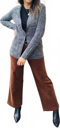 Nic+Zoe Elegant Knit Blazer In Black Mix