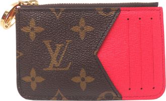 Louis Vuitton Brown Monogram Red Color Monogram Coin Purse/Coin Case (Pre-Owned)