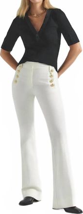 Derek Lam Robertson Flare Trouser In Soft White