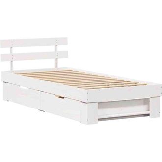 vidaXL Estructura De Cama Blanco 80 X 200 Cm Madera Maciza De Pino Vidaxl