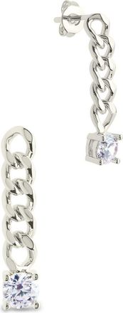 Sterling Forever Phoebe Cubic Zirconia Chain Link Drop Earrings in Silver at Nordstrom Rack