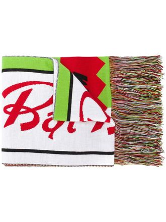 Msgm sjaal met franjes - Wit