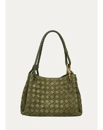 Bottega Veneta Parachute Suede Shoulder Bag