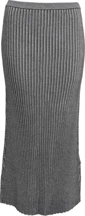 Victoria Beckham Midi Skirt in Grey Polyester