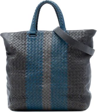Bottega Veneta Pre-owned Bottega Veneta Tricolor Nappa Intrecciato Convertible Tote B05769154G