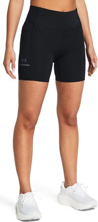 Under Armour Womens Launch 6 Shorts, Color Black (001), Size: Medium