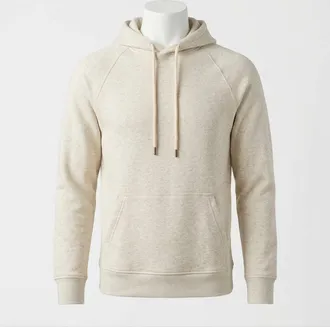 Faherty High Standard Fleece Hoodie In Antique Ivory Heather