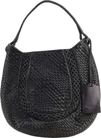Ibeliv Bolso Tote de Cuero Trenzado Lamia - Bags - Mujer - Negro - ONE SIZE