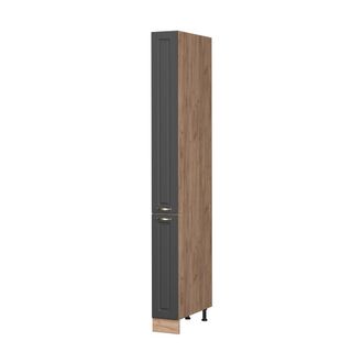 Vicco Mueble De Botica Fame-line, Antracita-oro Landhaus/roble Dorado, 20 Cm, Vicco