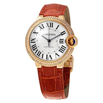 Cartier Pre-owned Cartier Ballon Bleu De Cartier Diamond Guilloche Dial Ladies Watch WE900451