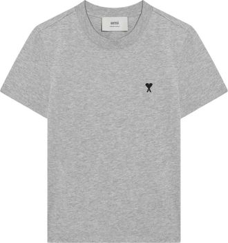 Ami Tops, Heren, Grijs, M, Katoen, Katoenen T-shirts en Polos