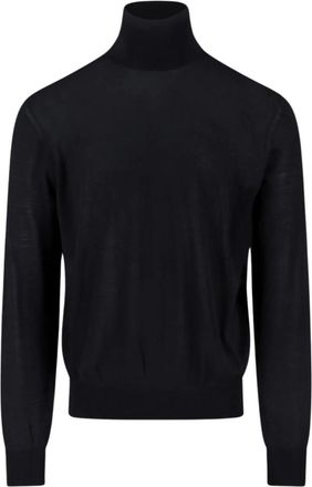 Saint Laurent Wool Turtleneck - Heren - Coltruien - Zwart - M - Wol - Truien & Vesten