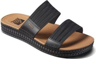 Reef Water Vista Slide Sandal in Black/Tan at Nordstrom, Size 5