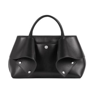 Toteme Mercer Leren Tote - Dames - Tassen - Zwart - Maat: ONE Size Leer