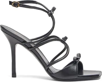 Stuart Weitzman 100mm Tully sandals - women - Calf Leather/Calf Leather/Calf Leather - 36 - Black