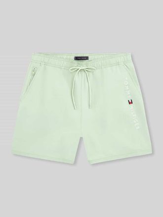 Tommy Hilfiger Badehose mit Label Print in Schilf, Gr&ouml;&szlig;e XL