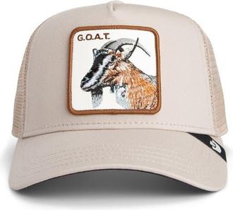 Goorin Brothers G.O.A.T. Patch Snapback Trucker Hat in Biscuit at Nordstrom