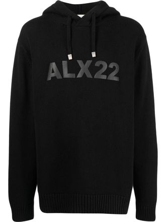 Alyx logo-print hoodie - men - Cotton - S - Black