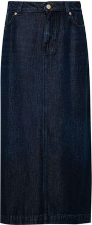 7 For All Mankind Stormy midi skirt - women - TENCEL Lyocell (LENZING) - 25 - Blue