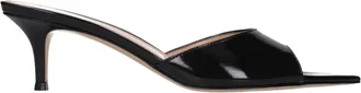 Gianvito Rossi Black Leather Platform Womens Sandals