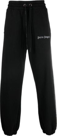 Palm Angels Black Logo Print Sweatpants