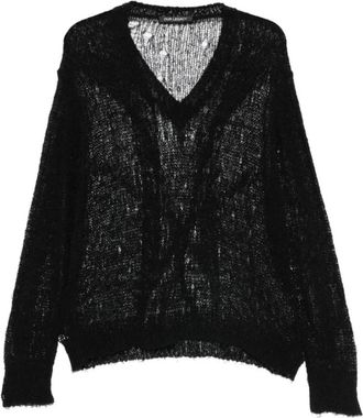 Our Legacy V-neck Knitwear, male, Black, Size: L V-neck Knitwear