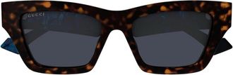 Gucci Cat Eye Zonnebril - Dames - Zonnebrillen - Bruin - 53 MM - Nylon - Accessoires