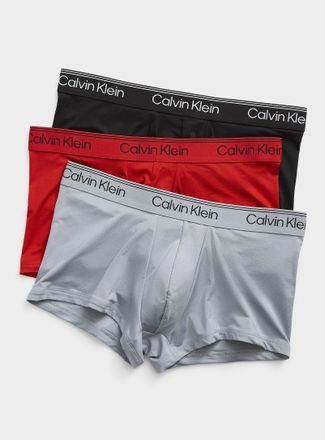 Calvin Klein Mens 2 low-rise trunks Recycled polyester 3-pack