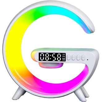 OEM Lampe G - Bluetooth 5.0 - Synchronisation Musicale Led - Recharge Sans Fil 15 W - R&eacute;glable - Blanc - 1 Pi&egrave;ce