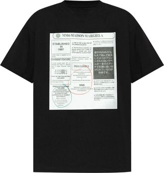 Maison Margiela T-shirt con stampa grafica - Nero