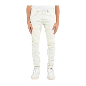 Purple Slim-fit Jeans, male, Blue, Size: W33 Vintage Knee Blowout Jeans