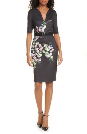 Ted Baker Soliaa Pergola Floral Body-Con Dress in Black at Nordstrom Rack, Size 1 (Fits Like 0-2 Us)