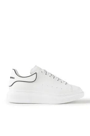 Alexander McQueen Exaggerated-Sole Leather Sneakers