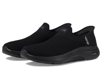 Skechers Womens Go Walk Arch Fit 2.0 Val Hands Free Slip-ins, Black, 6.5