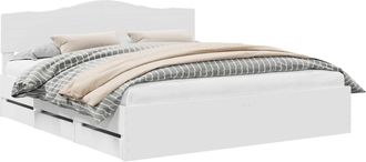 vidaXL Estructura De Cama Con Caj&oacute;n 180 X 200 Cm Madera Ingenieril Vidaxl