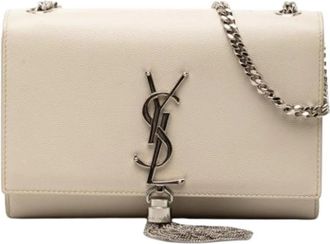 Saint Laurent Pre-owned Kate Cross Body Bag - Dames - Vintage Schoudertas - Beige - ONE Size - Leer - Vintage