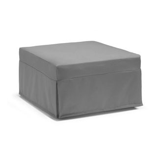 Dmora Dmora - Cama Plegable Dabay, Puf Convertible En Cama Individual, 100% Made In Italy, Puf De Tela Para Sal&oacute;n, Cm 80x80h45, Gris