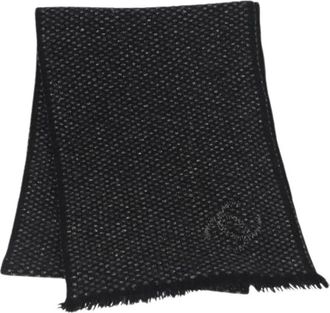 Chanel Pre-owned Scarves, female, Black, Size: ONE SIZE Pre-owned Wool Scarf
