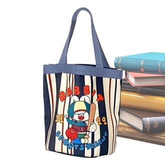 Generic Tote Bags - Animal Print Handbag, Travel Accessory Carry Bag, Reusable Large Canvas Handheld Storage Tote, Women Daily Use Organizer, Stylish Practica