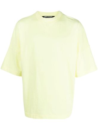 Palm Angels logo-print cotton T-shirt - Yellow