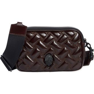 Kurt Geiger Zip Kensington Camera Crossbody Bag in Dark Brown at Nordstrom Rack