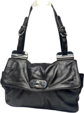 Marni Pre-owned Handbags, female, Black, Size: ONE SIZE Pre-owned Leather Handbag