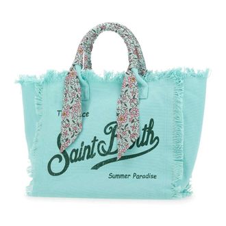 MC2 Saint Barth Tote Bags, female, Blue, Size: ONE SIZE Vanity Foulard