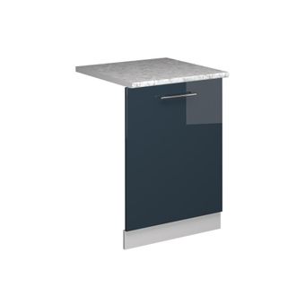 Vicco Panel Frontal Del Lavavajillas Fame-line, Azul Oscuro Alto Brillo, 60 Cm, Et M&aacute;rmol Vicco