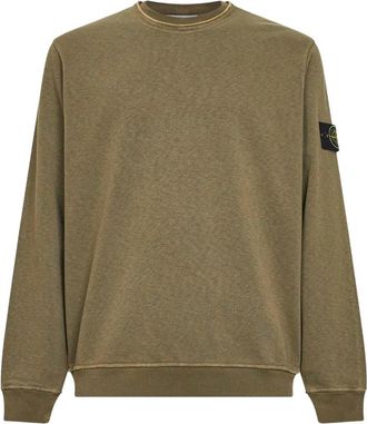 Stone Island Regular-fit Crewneck Sweatshirt - Heren - Sweatshirts - Groen - 2XL - Katoen - Hoodies & sweatvesten