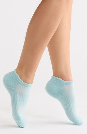 Zella 3-Pack Tab Ankle Socks in Blue Raindrop at Nordstrom, Size 6-8.5